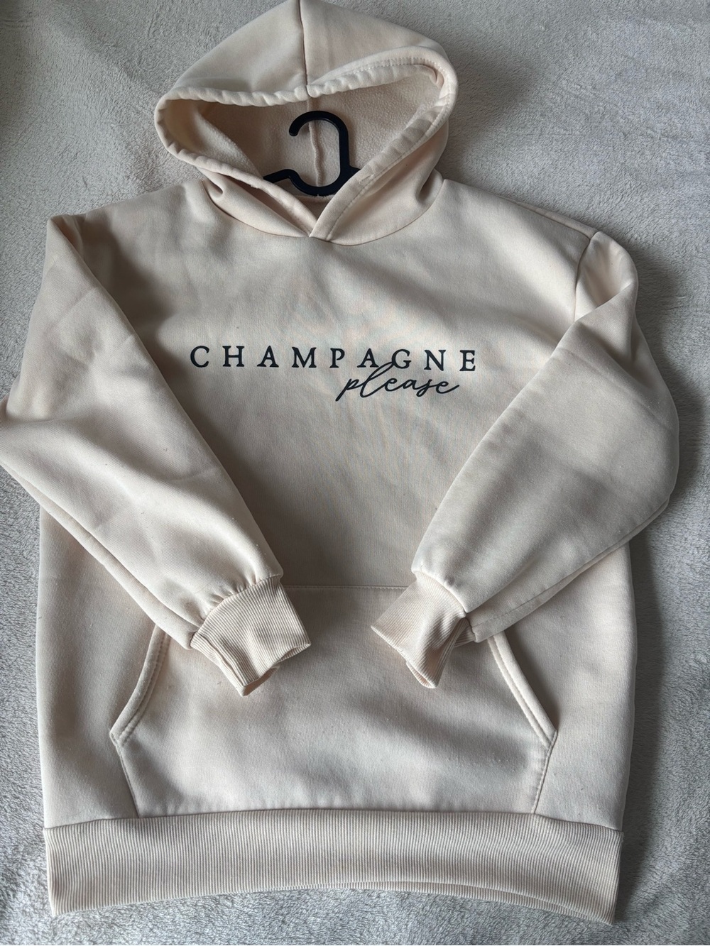“Champagne please” - Cream Hoodie